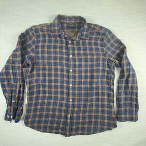 Banana Republic Untucked Standard Fit Plaid Shirt XL.